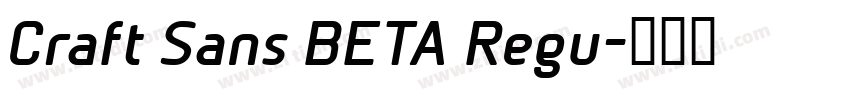 Craft Sans BETA Regu字体转换